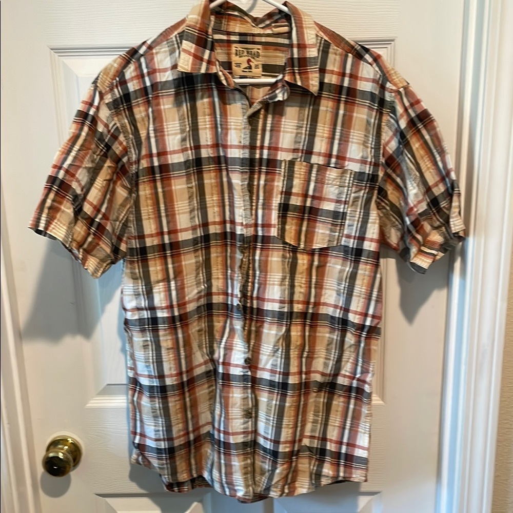 RedHead Brown and Tan Casual Button Down Shirt